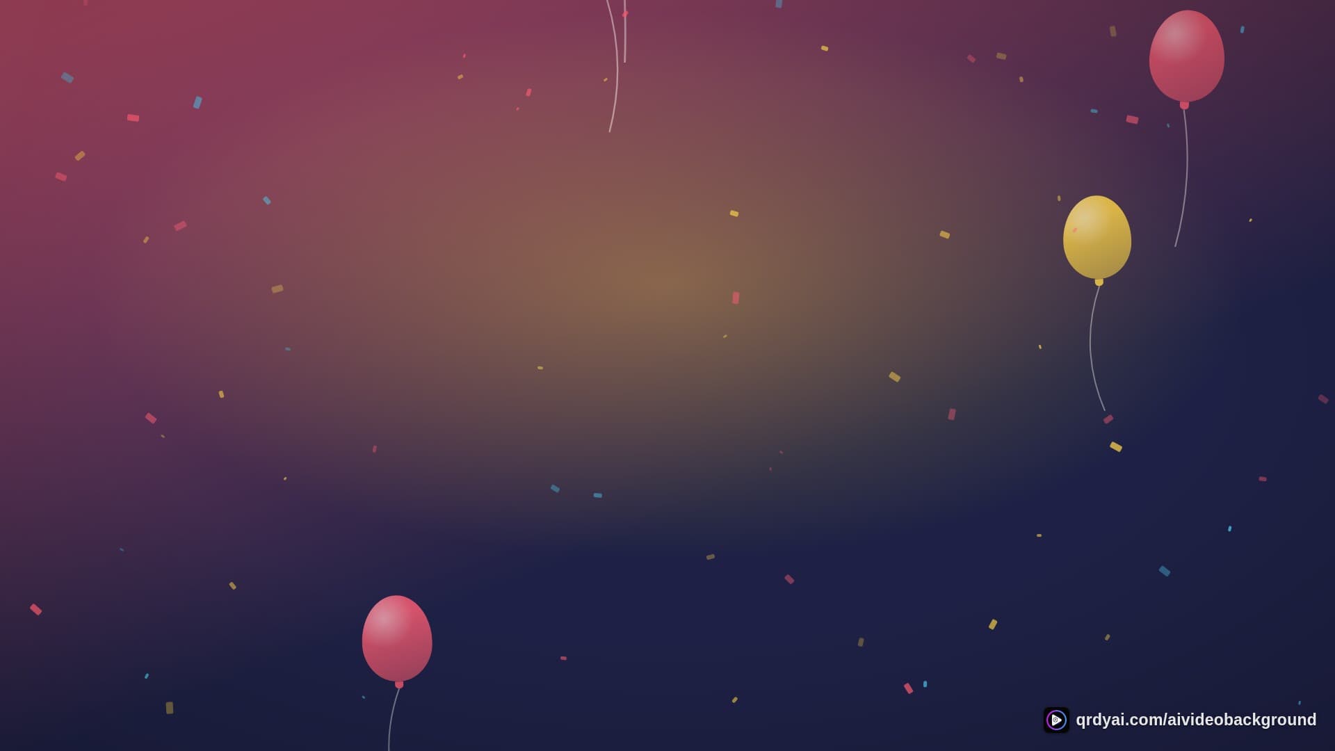 confetti party landscape loop video background preview