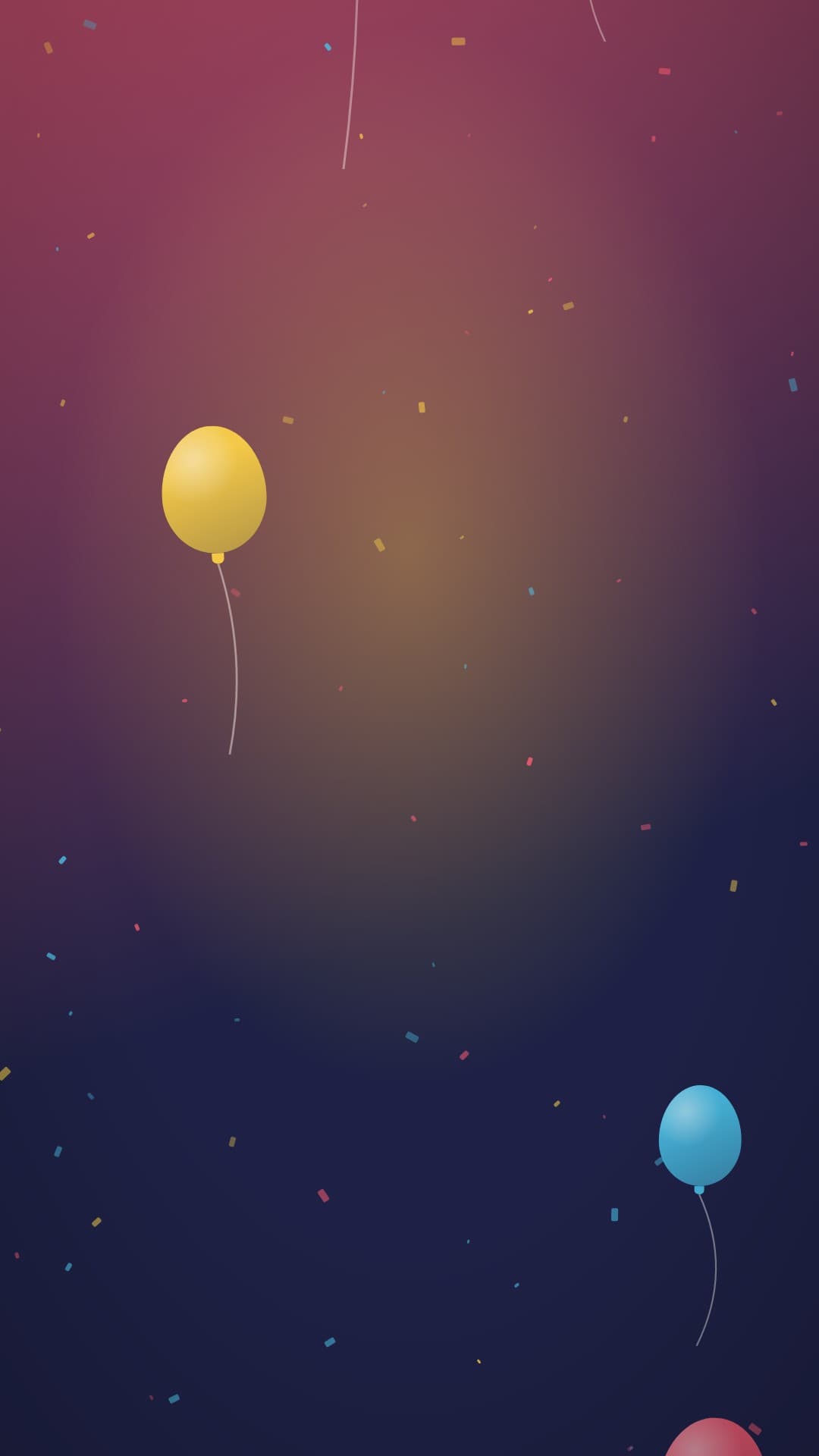 confetti party portrait loop video background preview