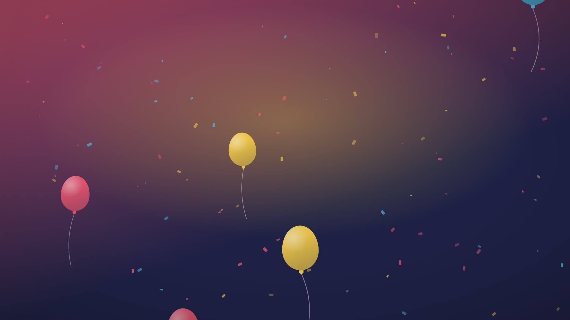 confetti party landscape loop video background preview