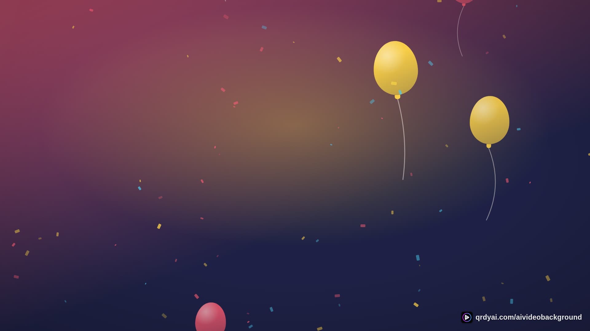 confetti party landscape loop video background preview