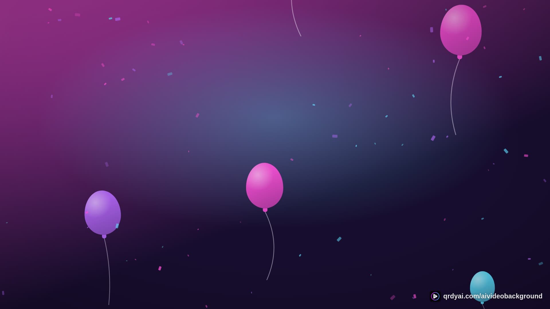 confetti party landscape loop video background preview