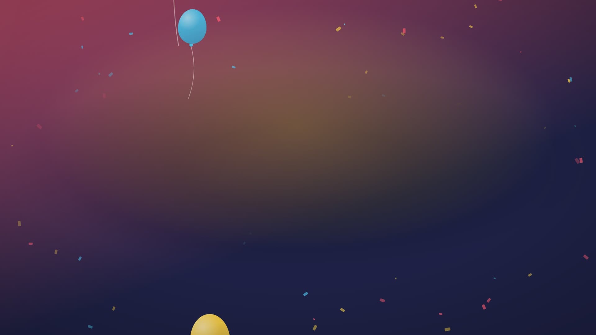 confetti party landscape loop video background preview