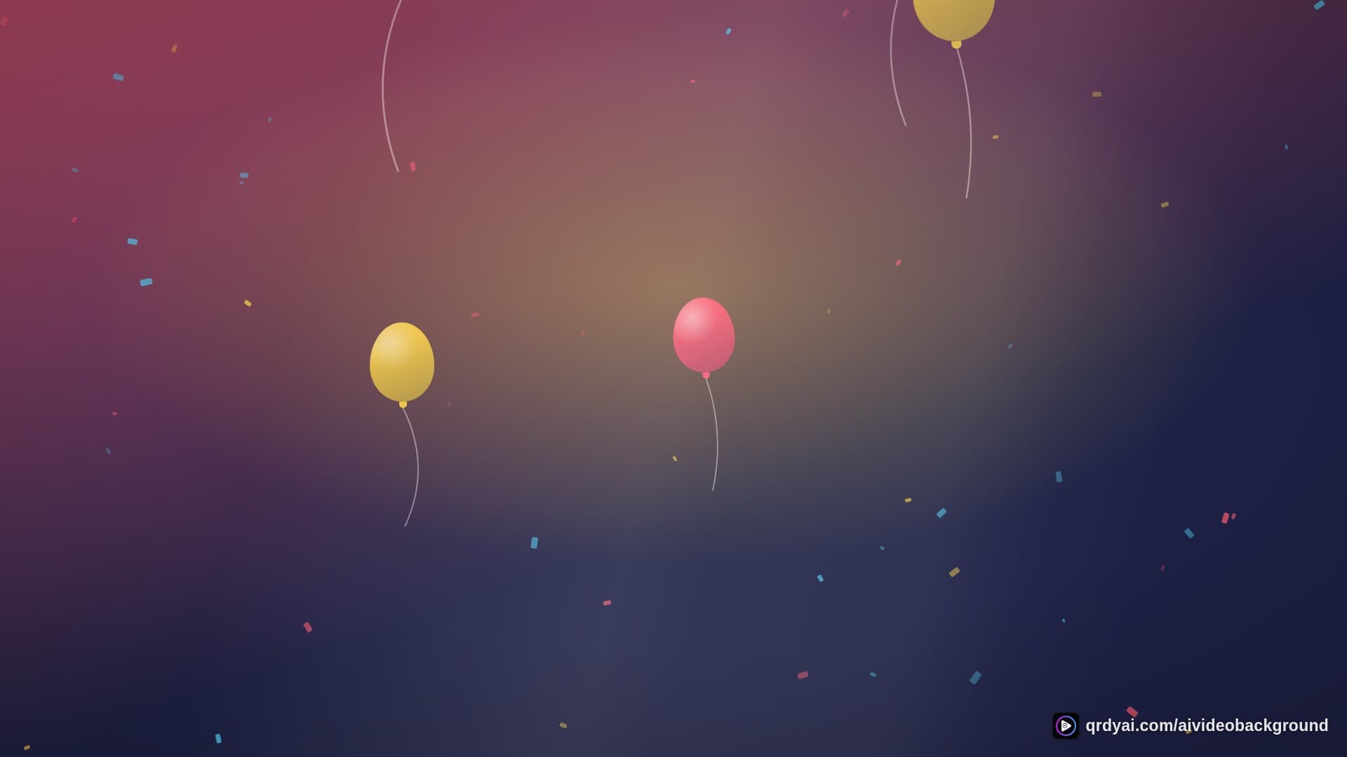 confetti party landscape loop video background preview