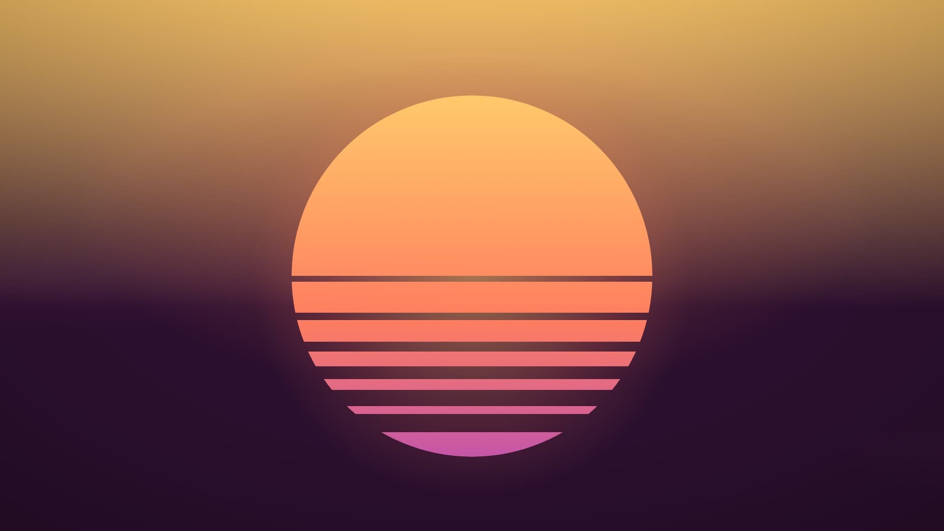 retro sunset calm landscape loop video background preview