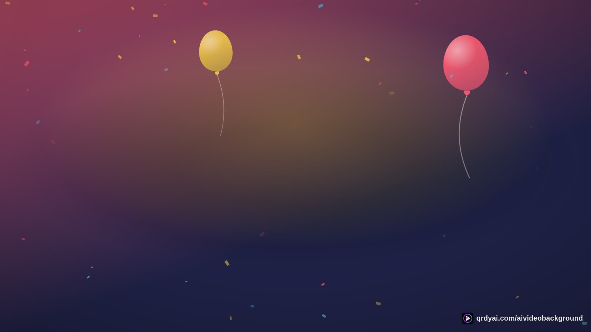 confetti party landscape loop video background preview