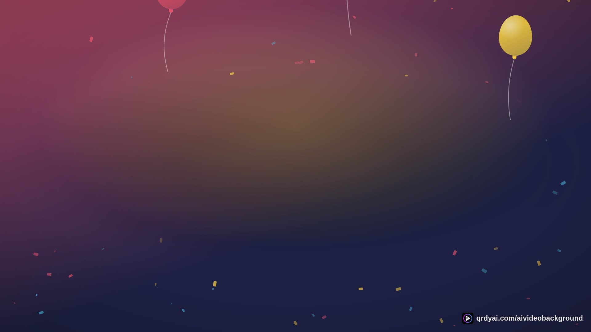 confetti party landscape loop video background preview