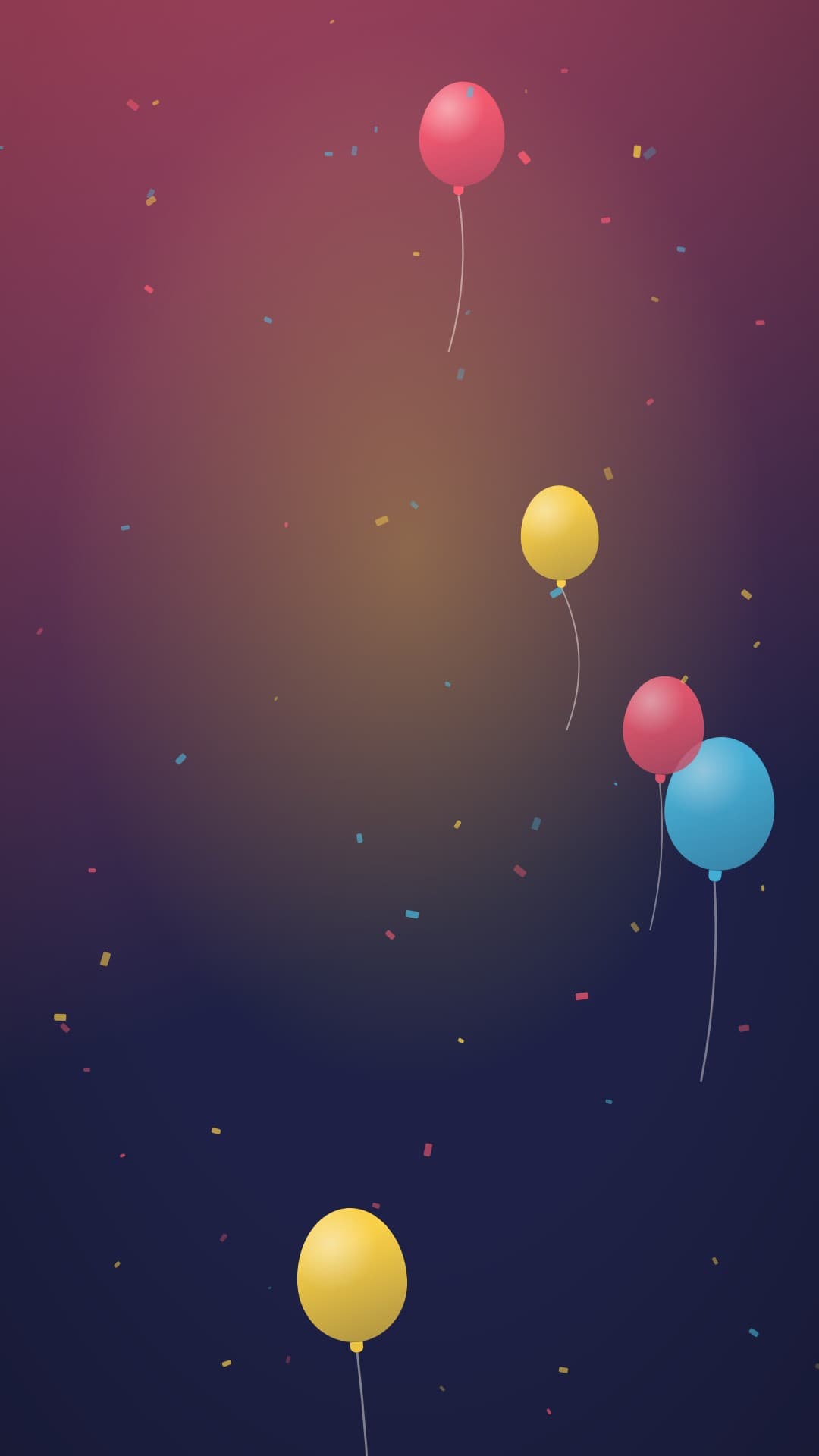confetti party portrait loop video background preview