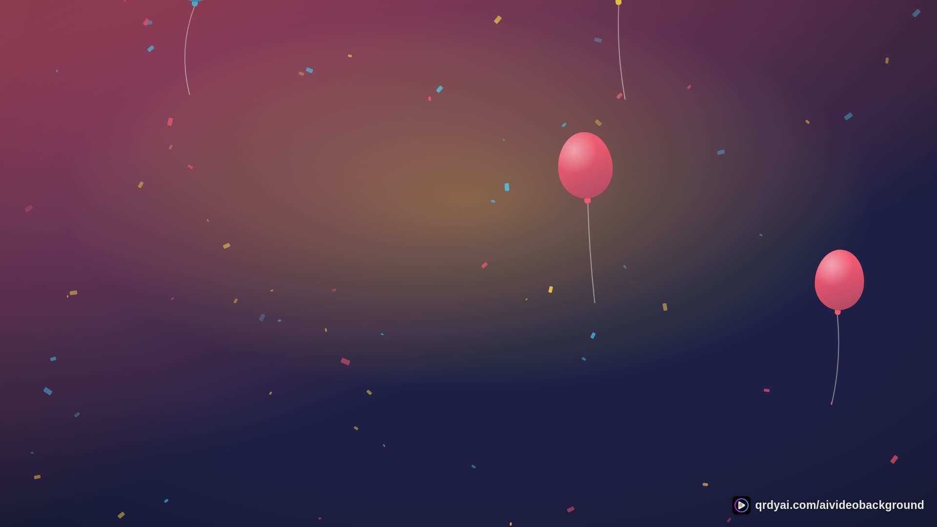 confetti party landscape loop video background preview