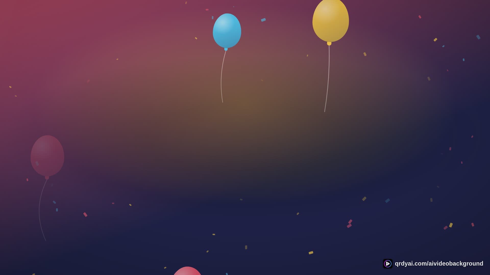 confetti party landscape loop video background preview