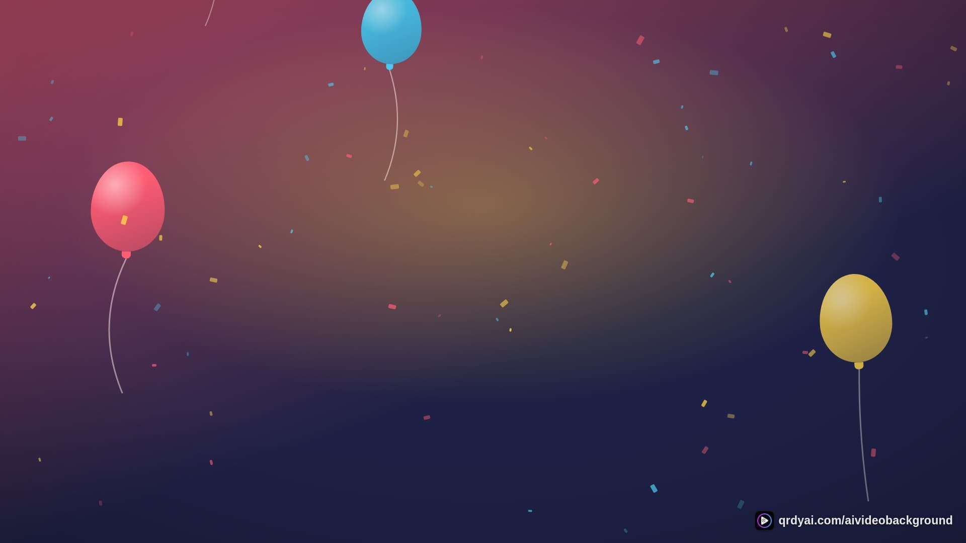 confetti party landscape loop video background preview