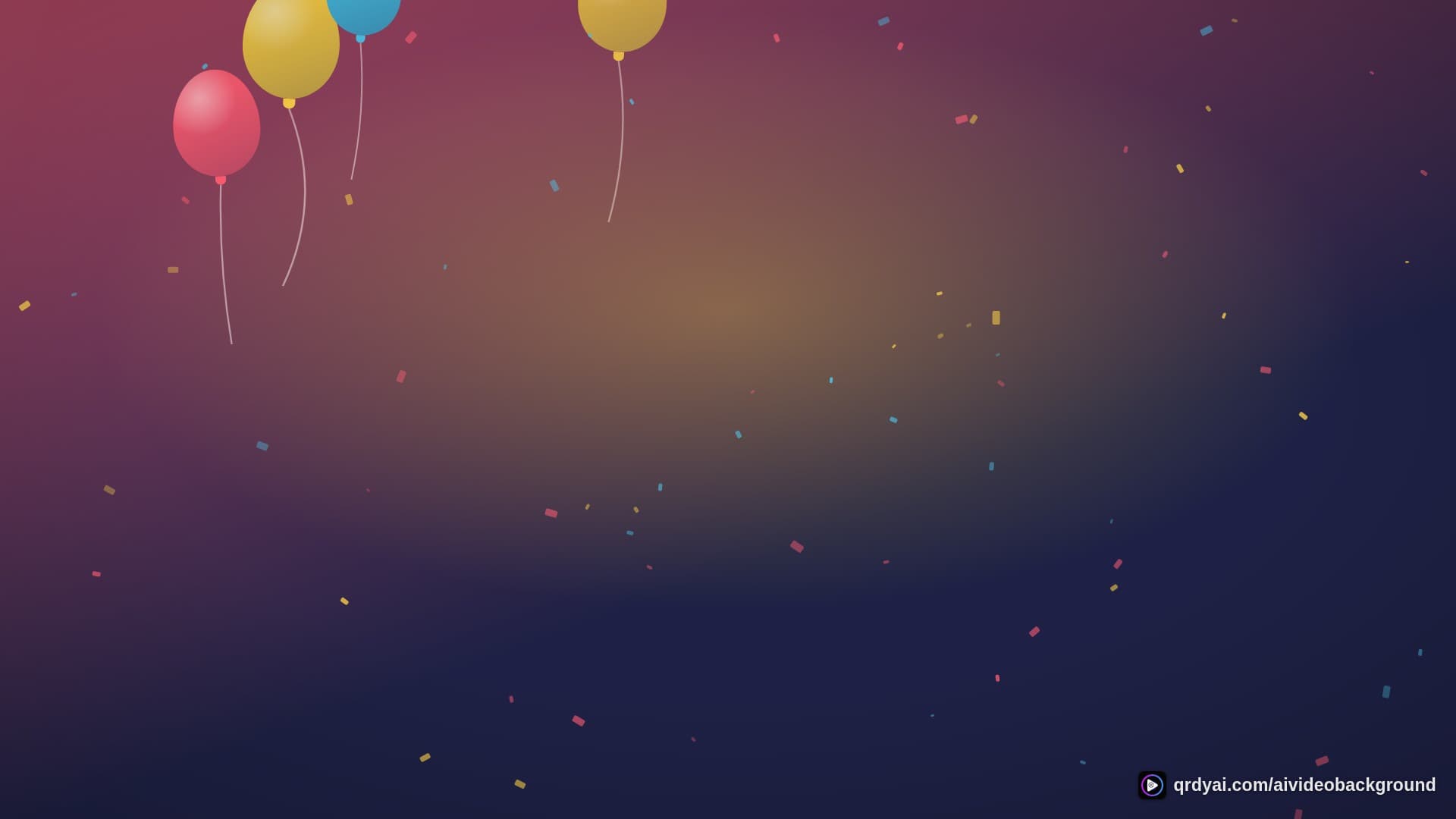 confetti party landscape loop video background preview
