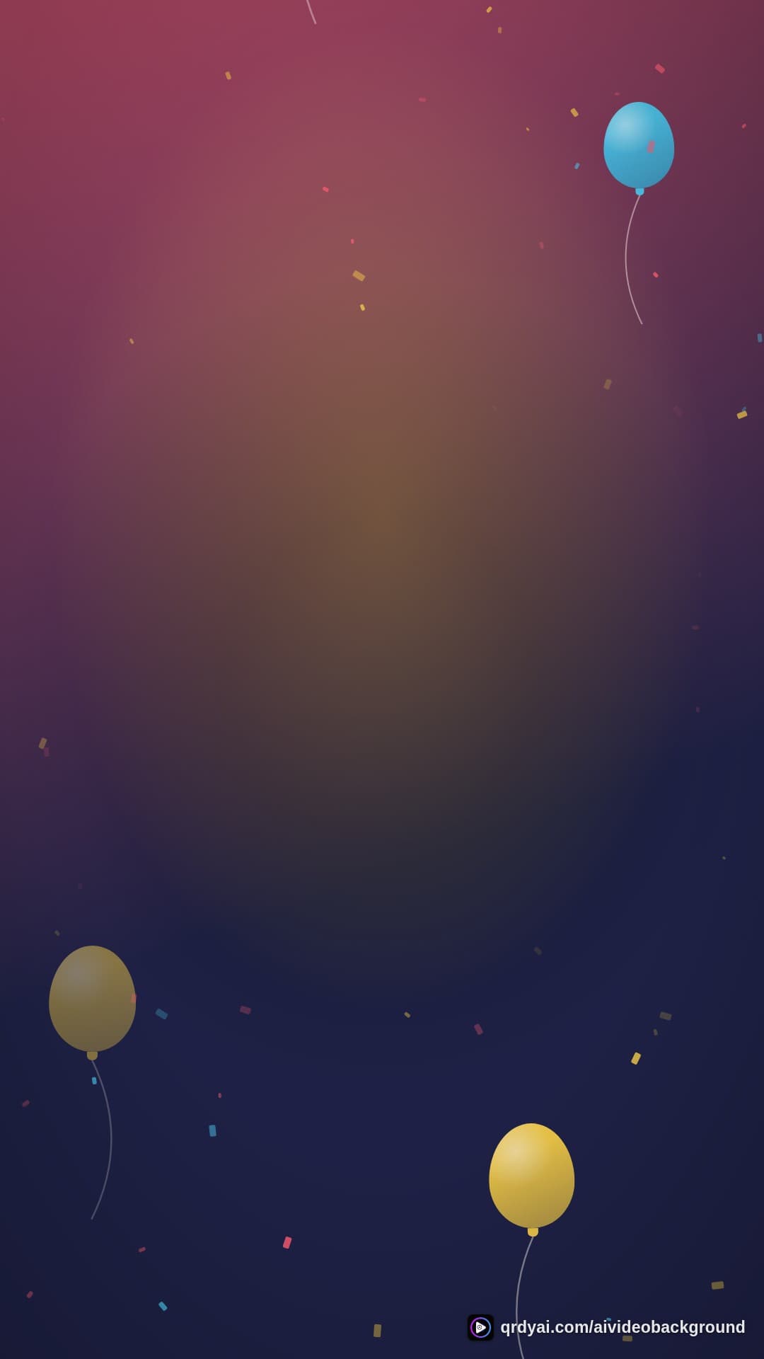 confetti party portrait loop video background preview
