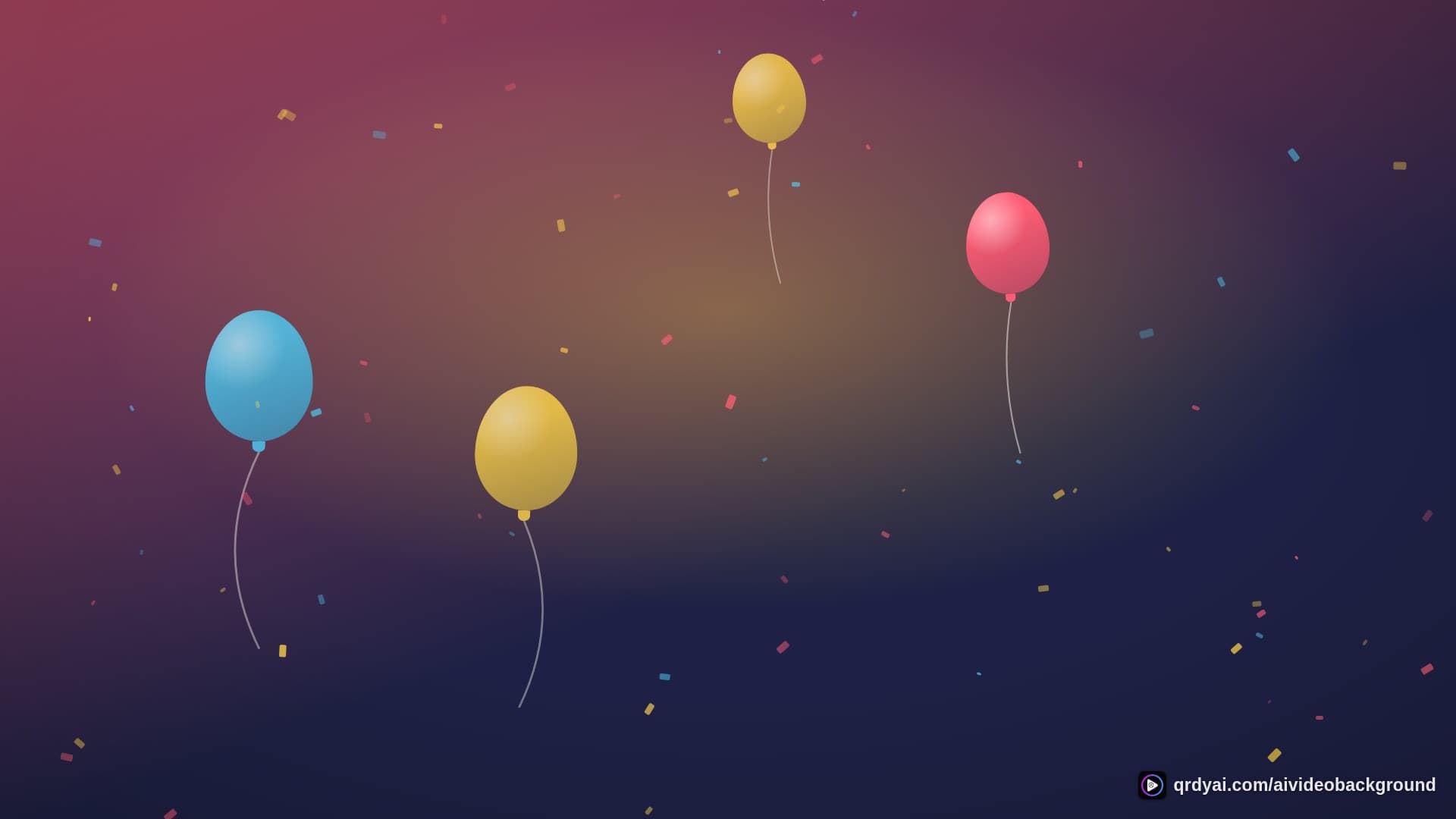 confetti party landscape loop video background preview