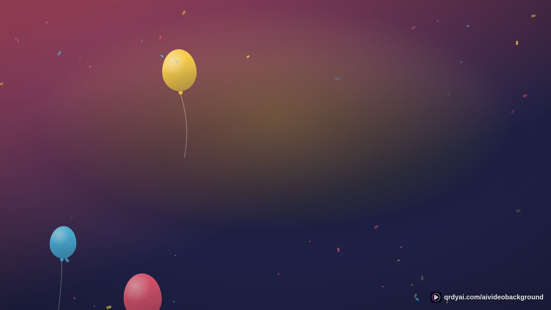 confetti party landscape loop video background preview