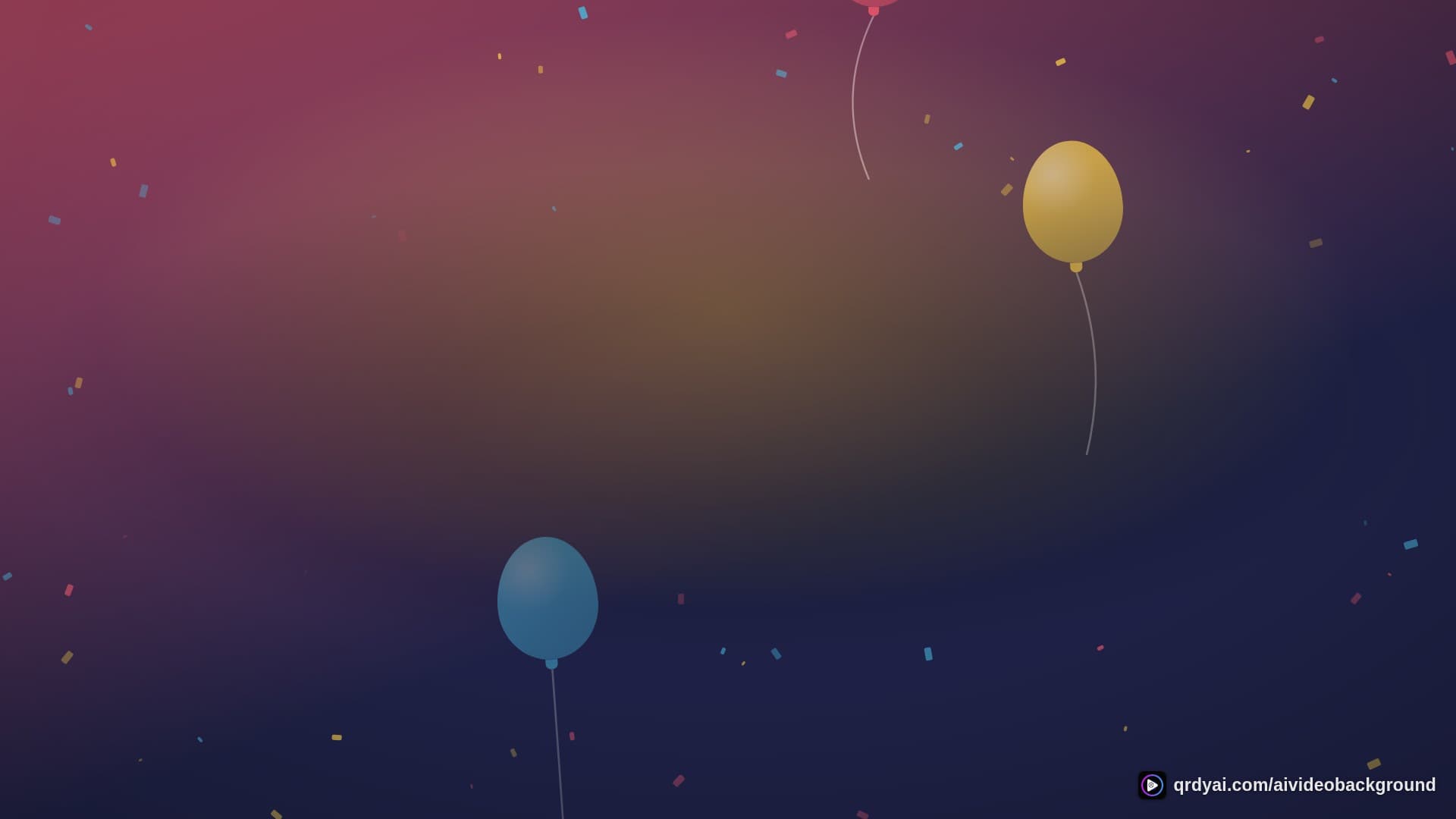 confetti party landscape loop video background preview