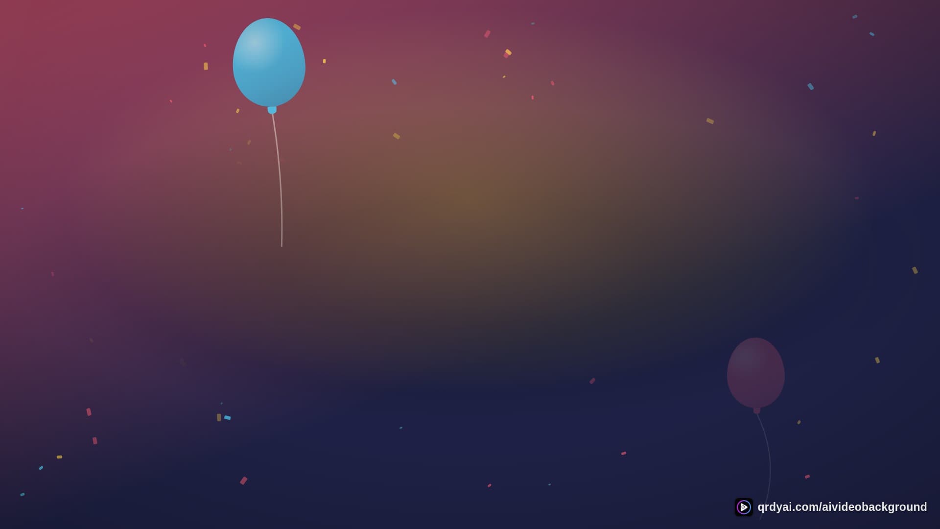 confetti party landscape loop video background preview