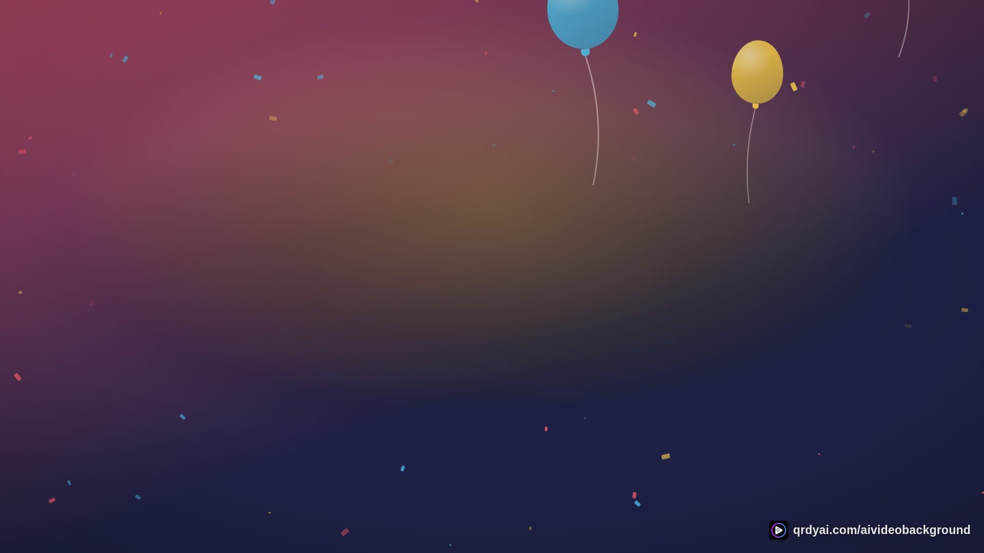 confetti party landscape loop video background preview