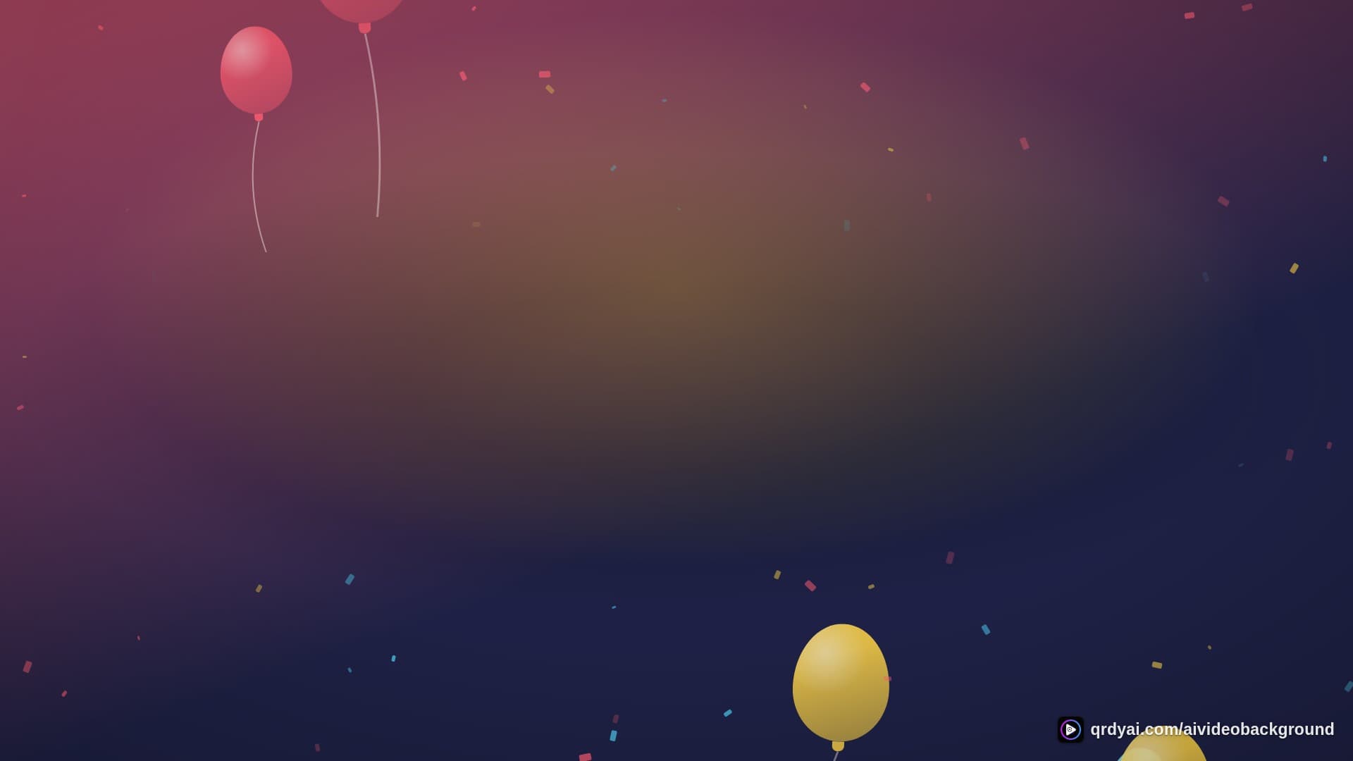 confetti party landscape loop video background preview