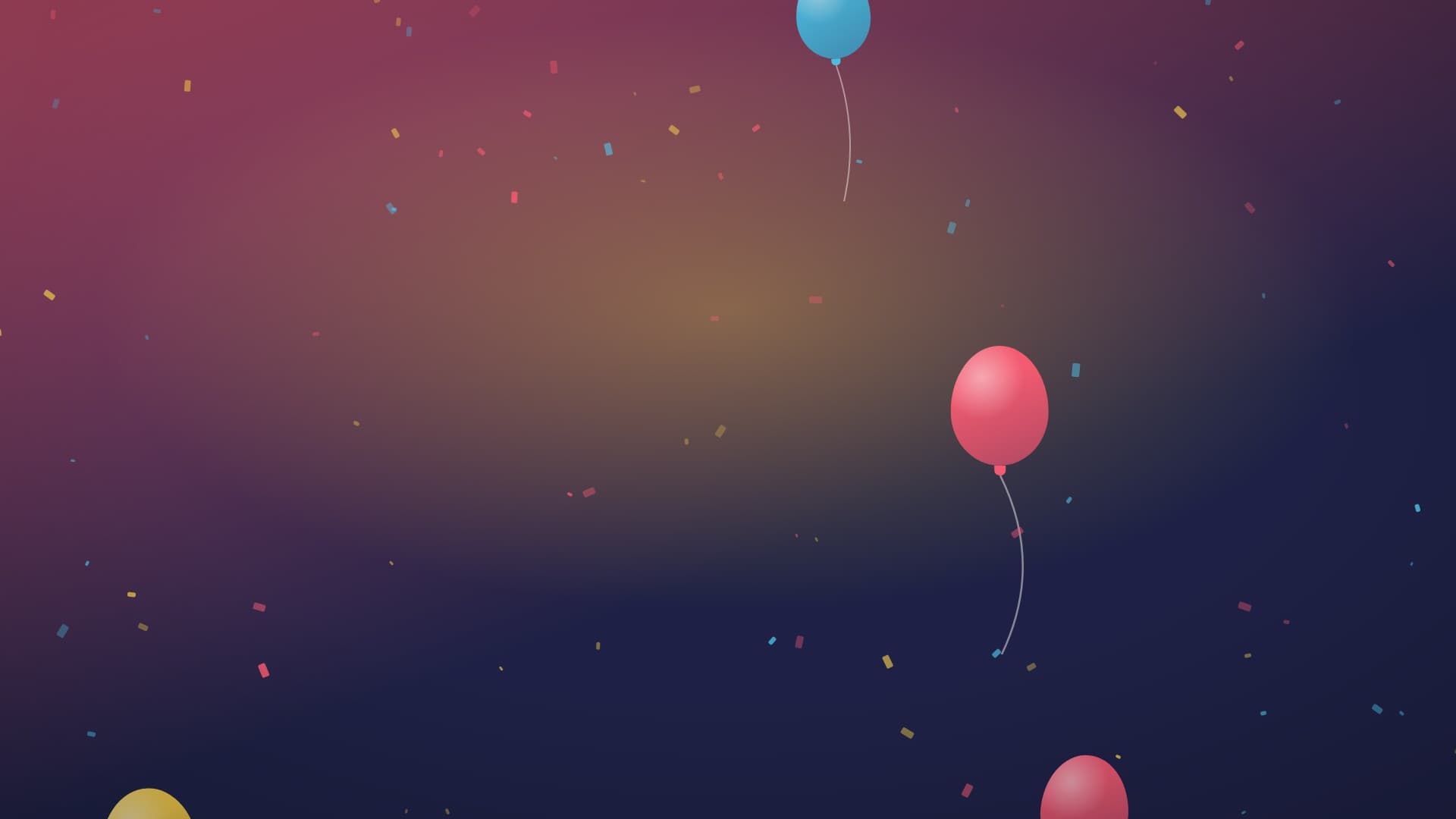 confetti party landscape loop video background preview