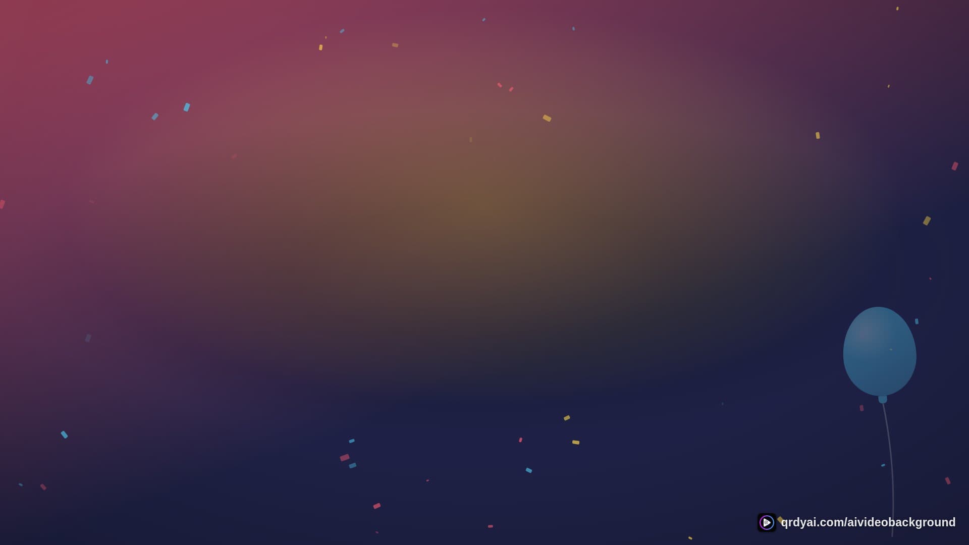confetti party landscape loop video background preview