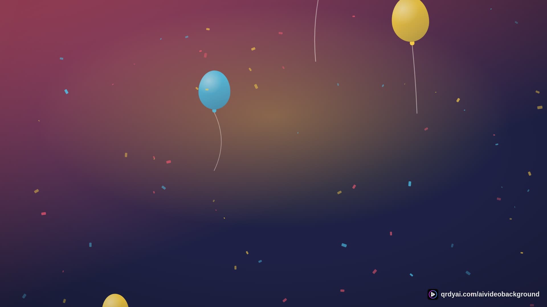 confetti party landscape loop video background preview