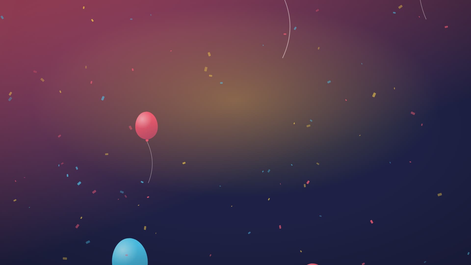 confetti party landscape loop video background preview