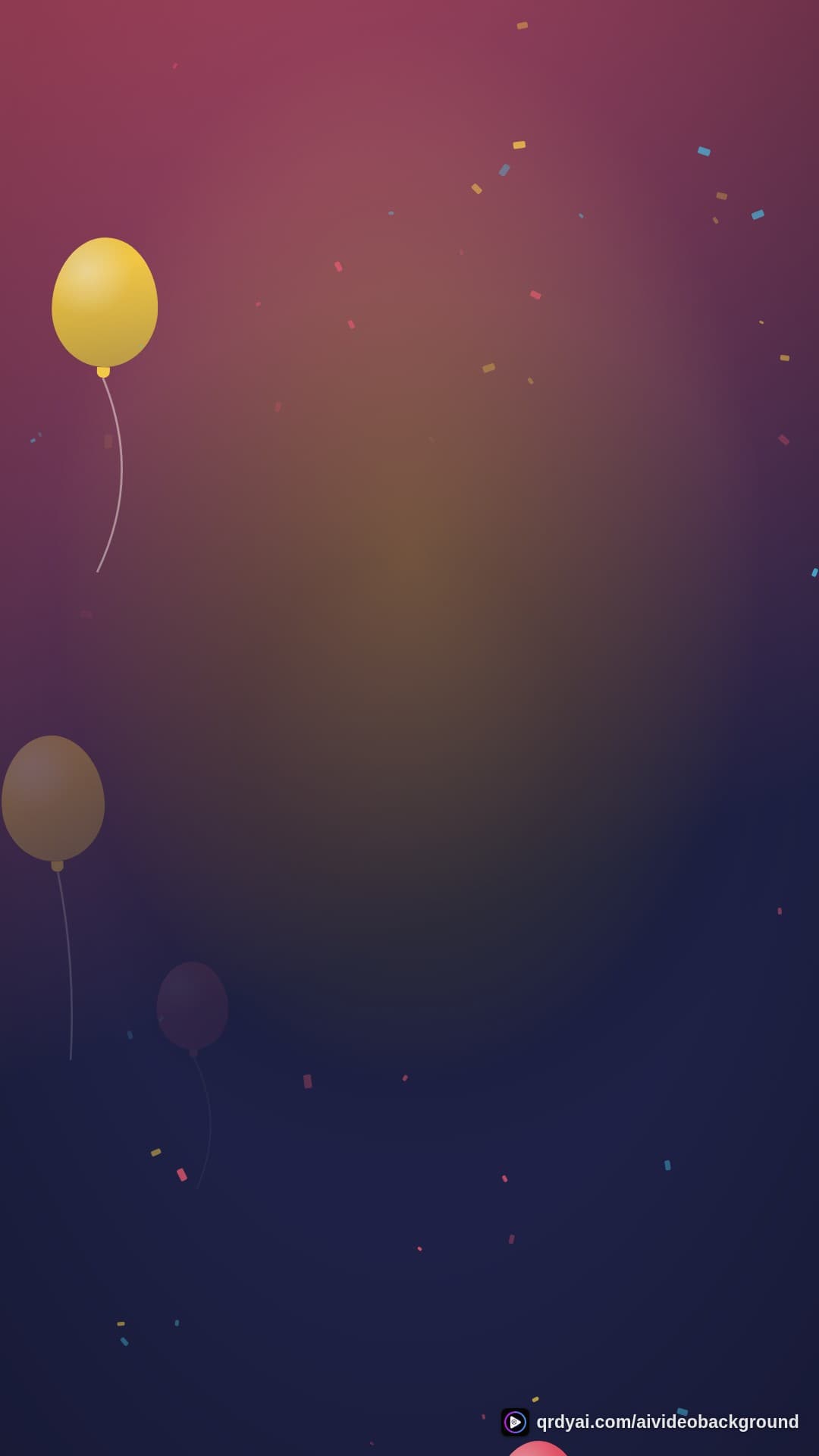 confetti party portrait loop video background preview