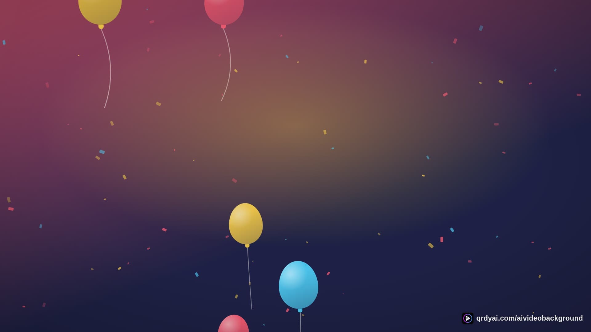 confetti party landscape loop video background preview