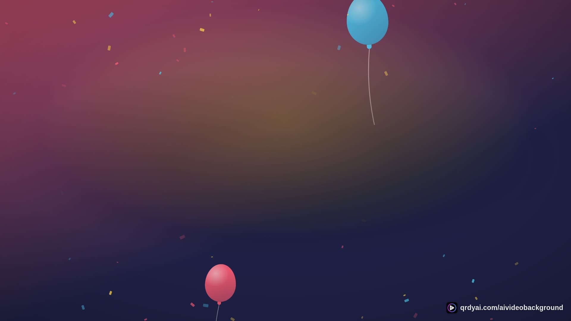 confetti party landscape loop video background preview