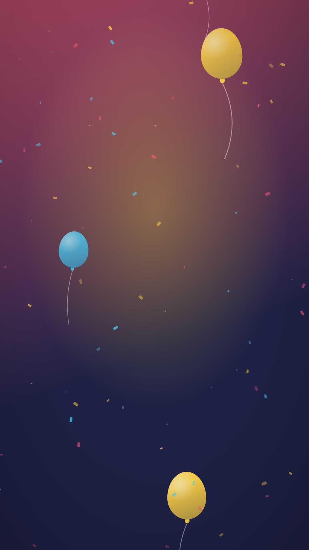 confetti party portrait loop video background preview