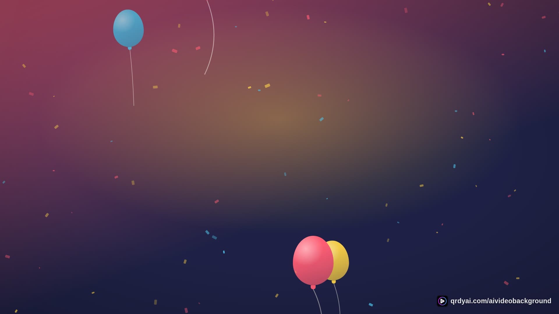 confetti party landscape loop video background preview
