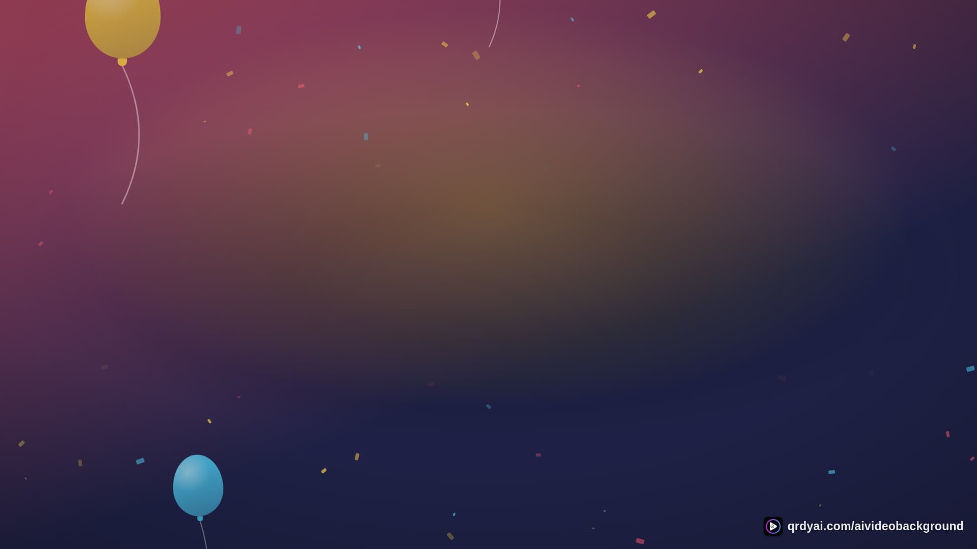 confetti party landscape loop video background preview
