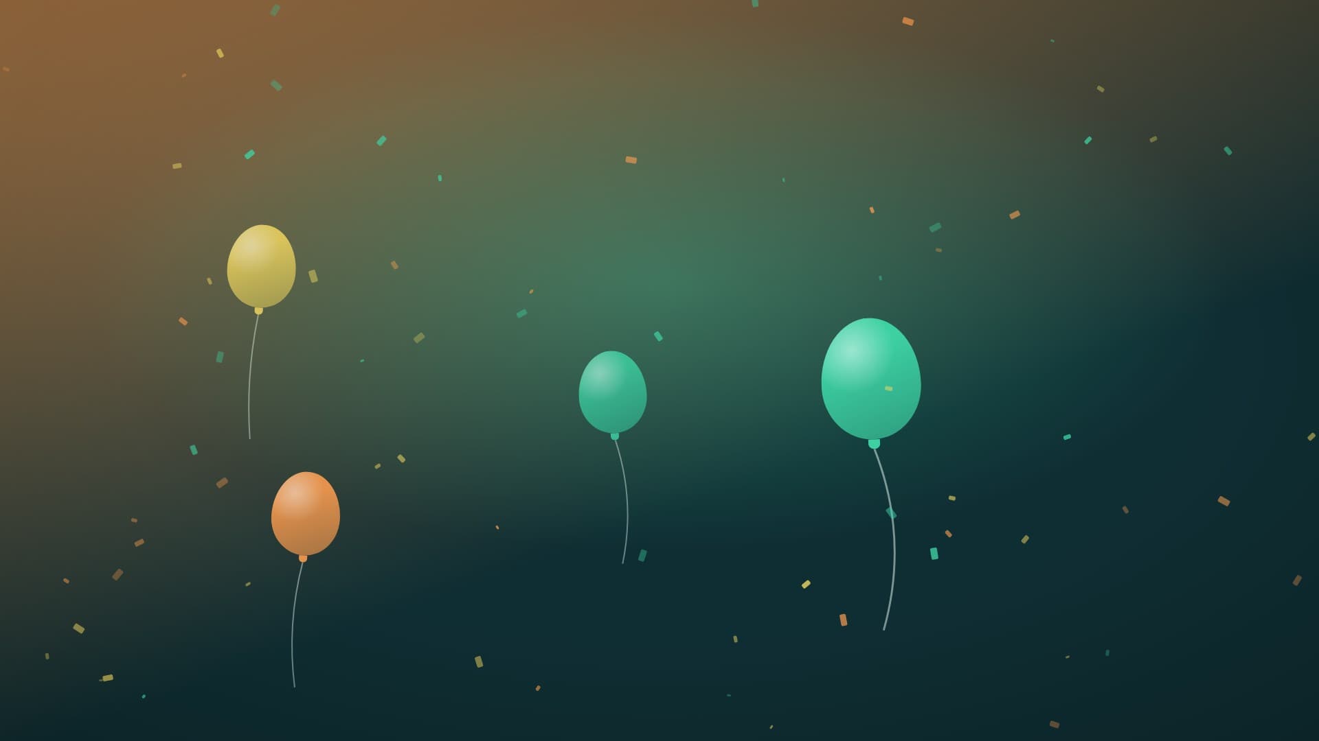 confetti party landscape loop video background preview