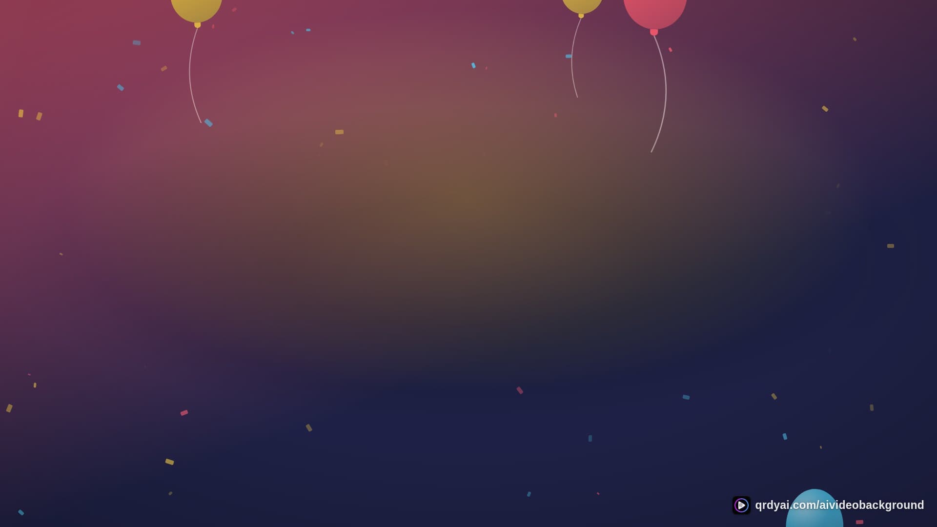confetti party landscape loop video background preview