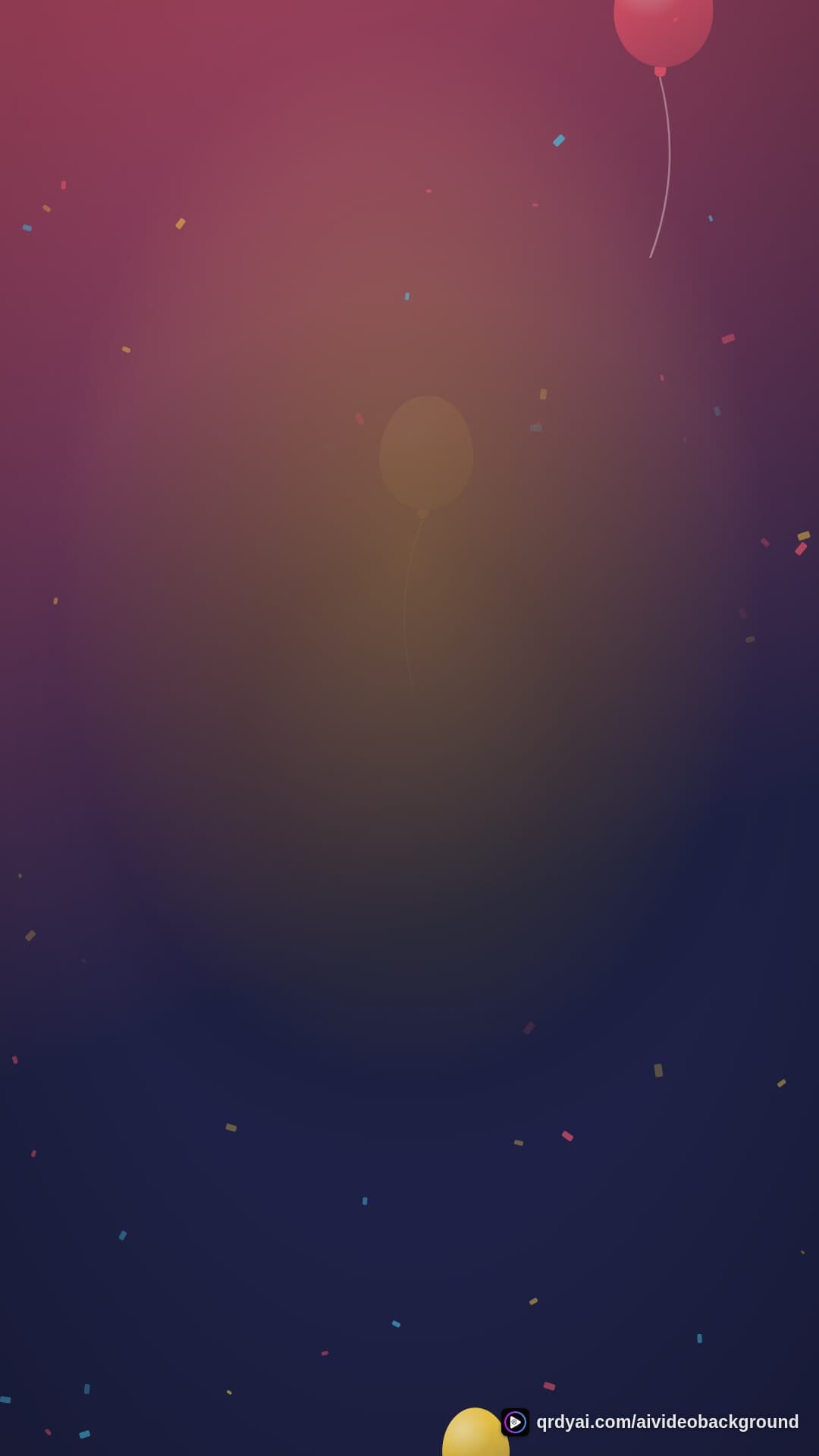 confetti party portrait loop video background preview