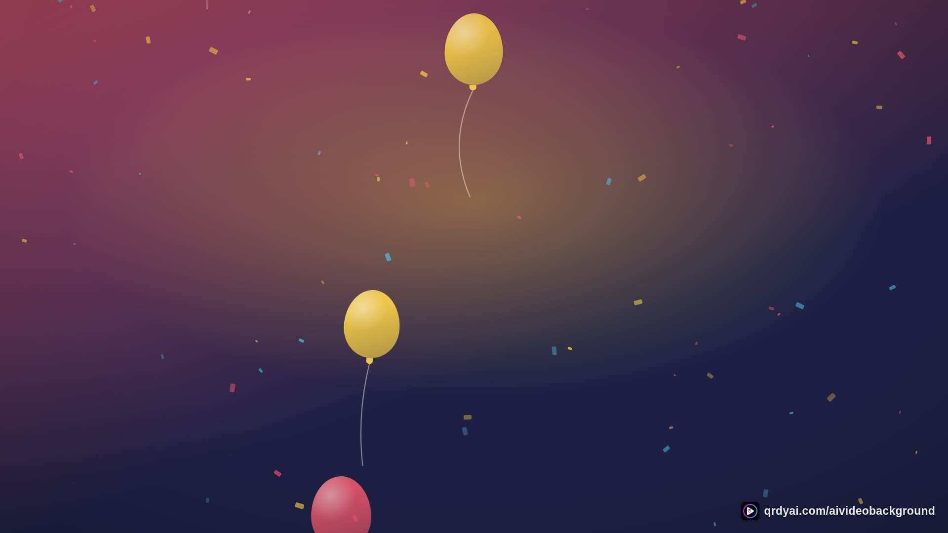 confetti party landscape loop video background preview