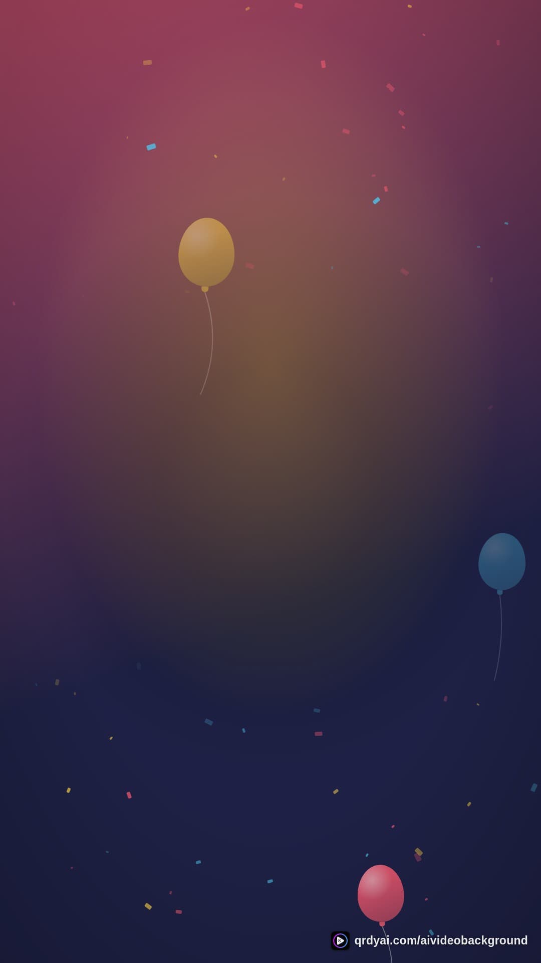 confetti party portrait loop video background preview
