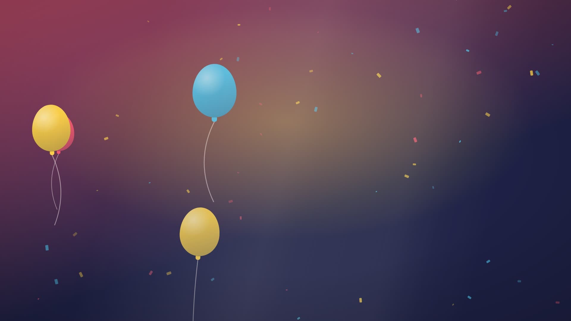 confetti party landscape loop video background preview