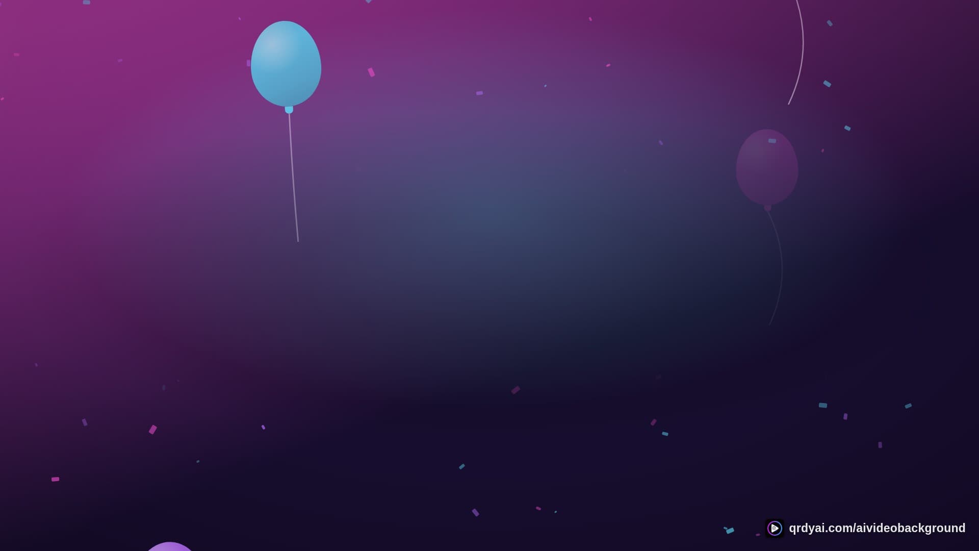 confetti party landscape loop video background preview