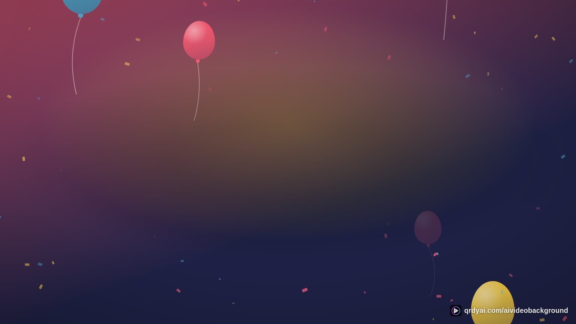 confetti party landscape loop video background preview