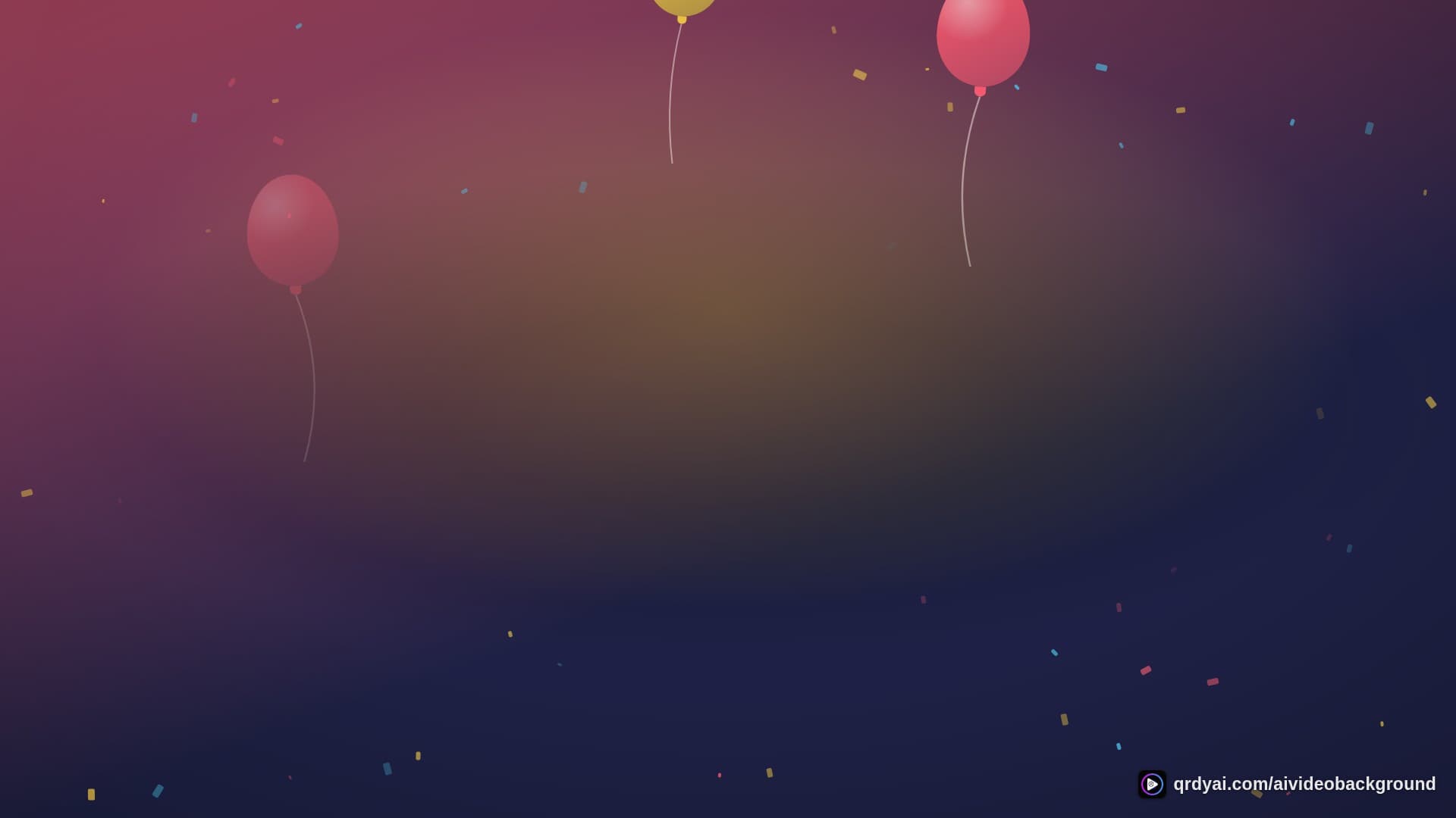 confetti party landscape loop video background preview