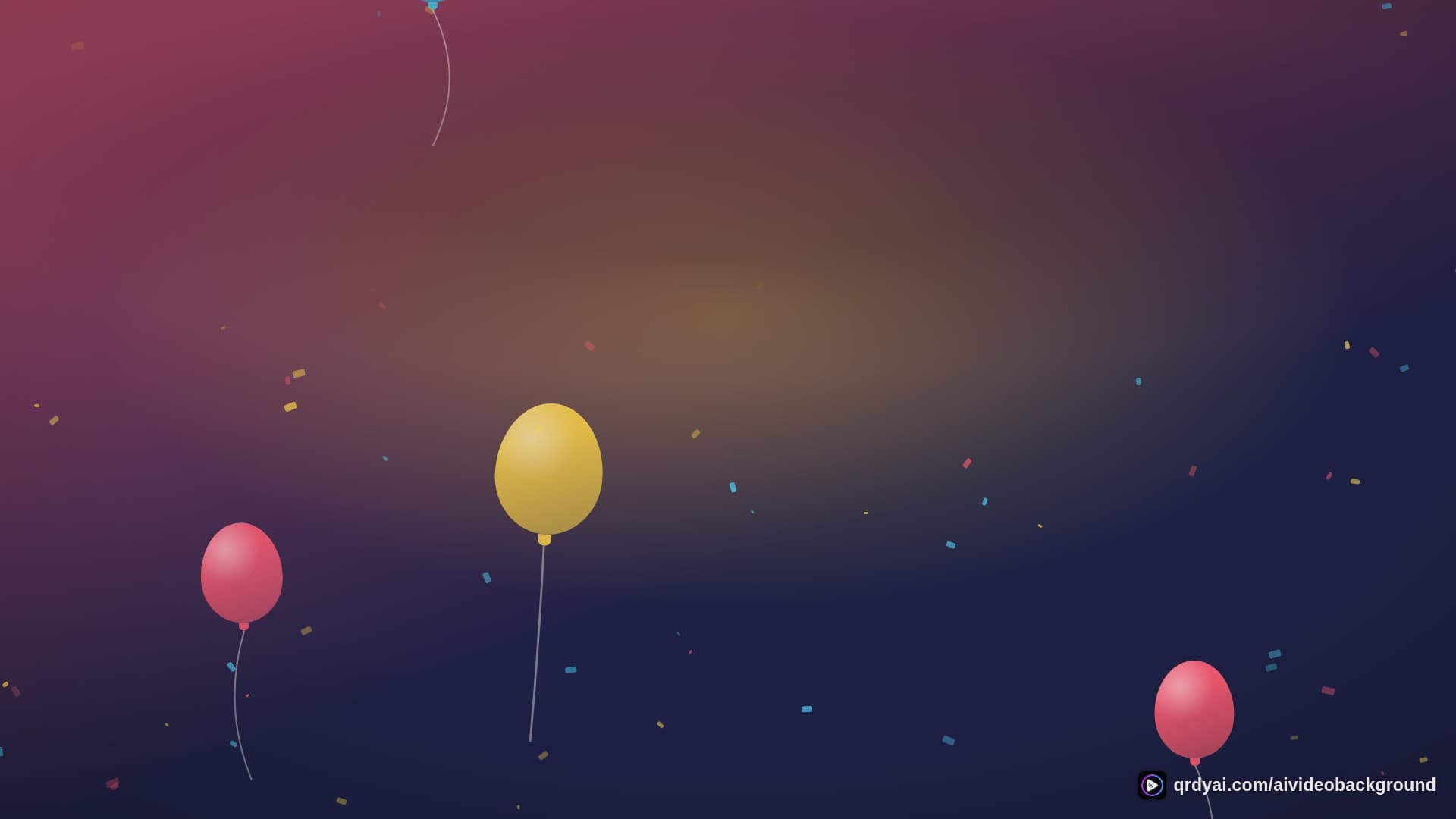 confetti party landscape loop video background preview