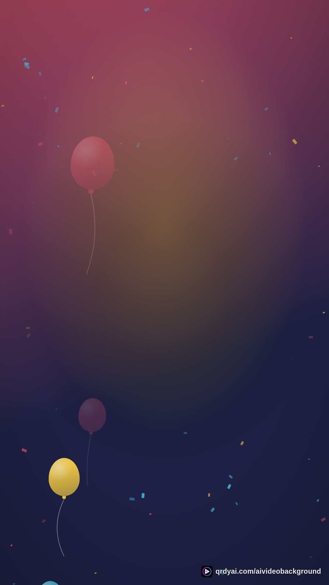 confetti party portrait loop video background preview