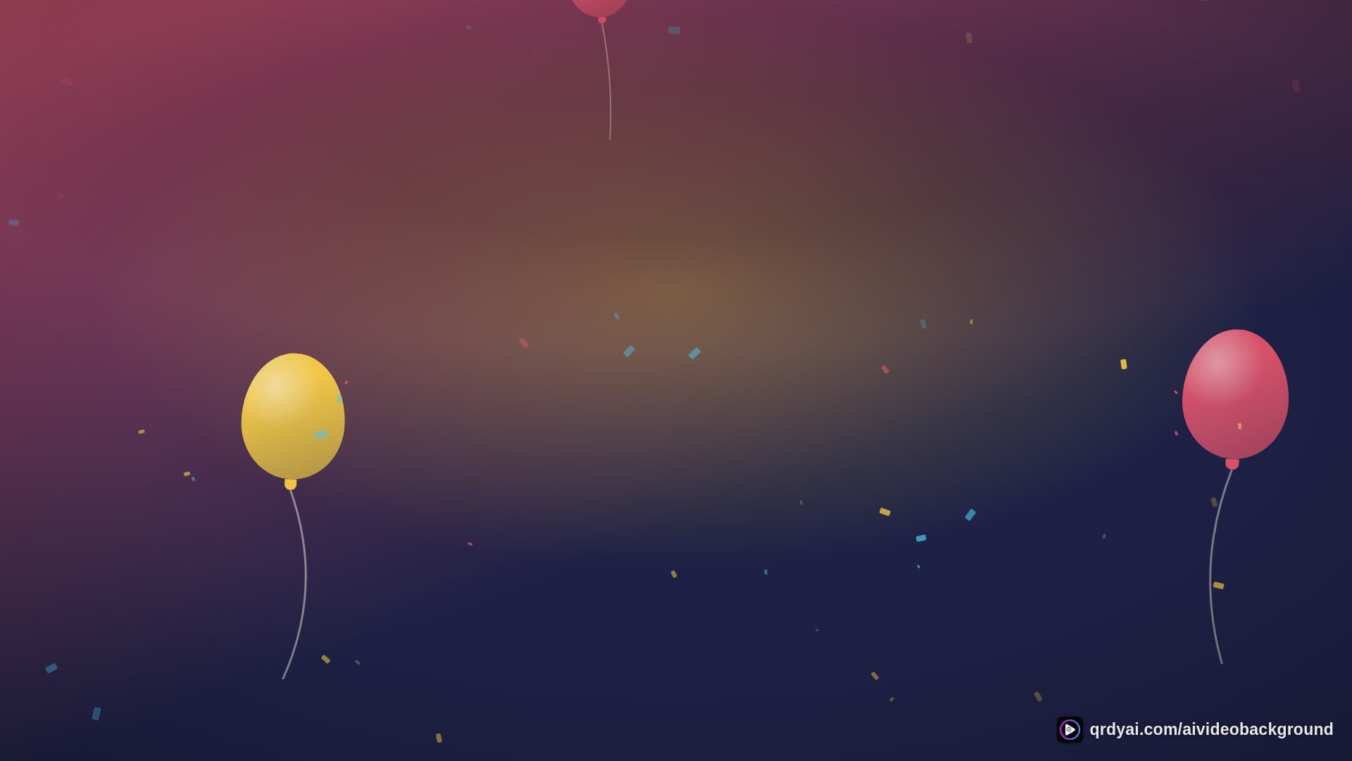 confetti party landscape loop video background preview