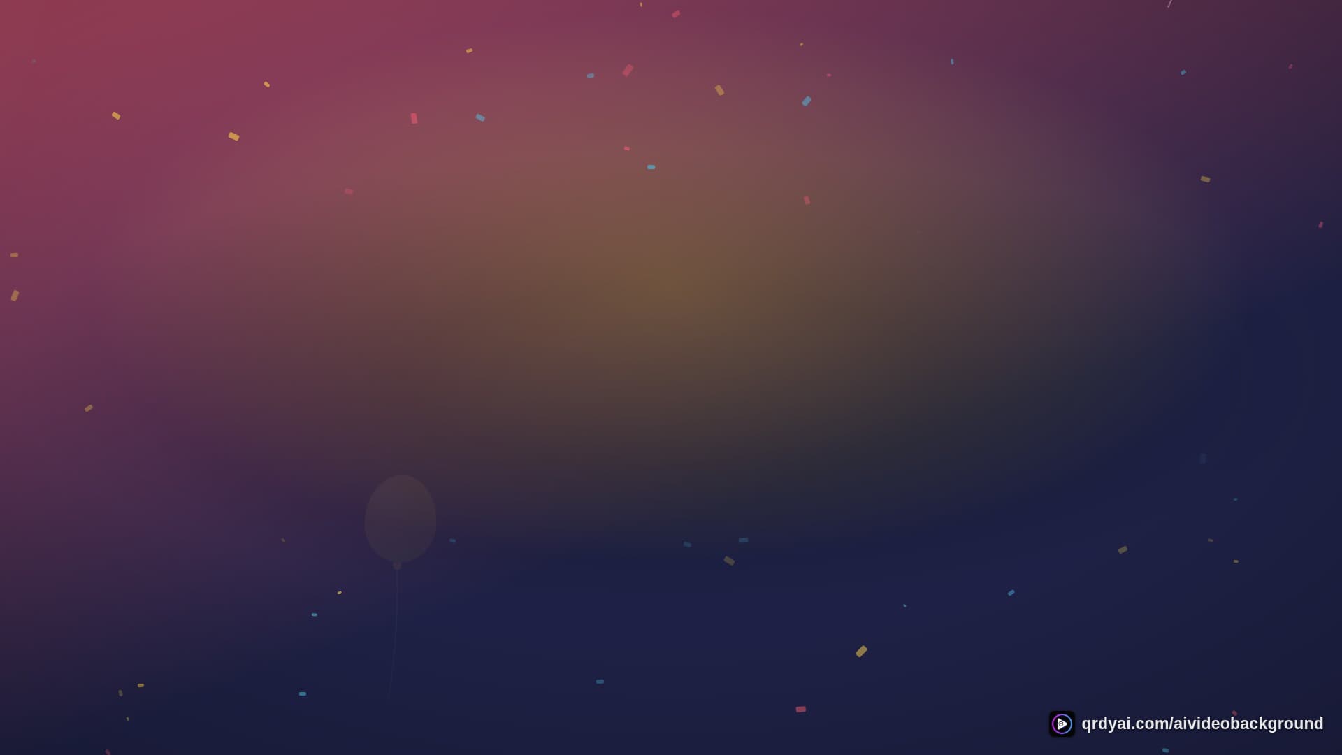 confetti party landscape loop video background preview