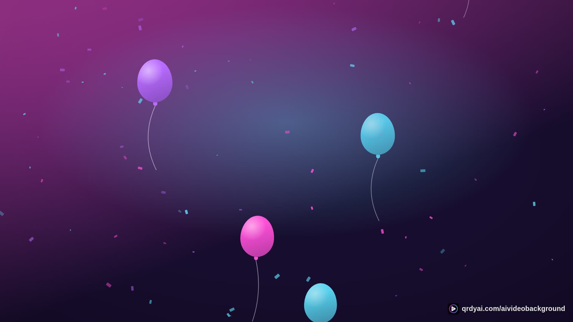 confetti party landscape loop video background preview