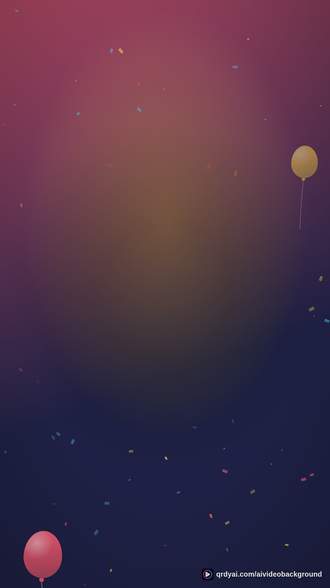 confetti party portrait loop video background preview