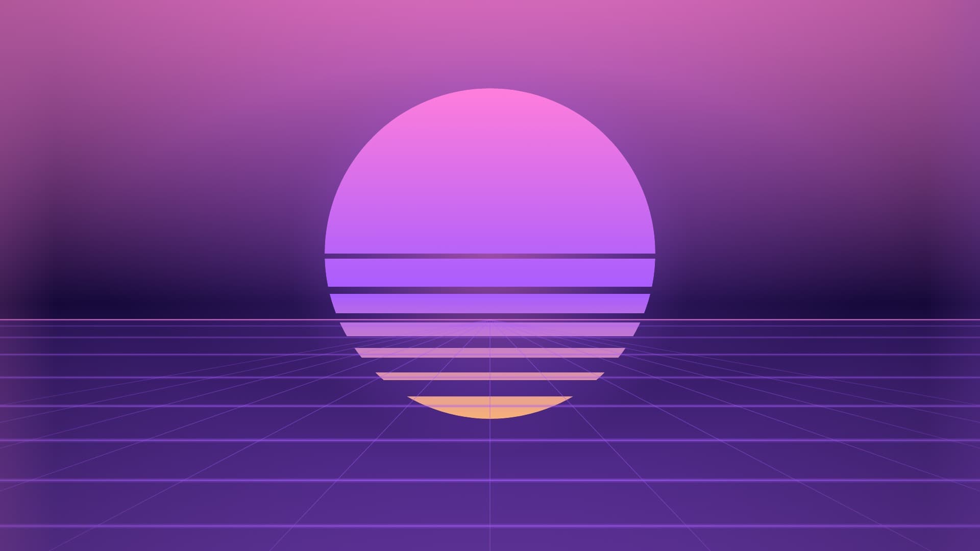 retro sunset drive landscape loop video background preview