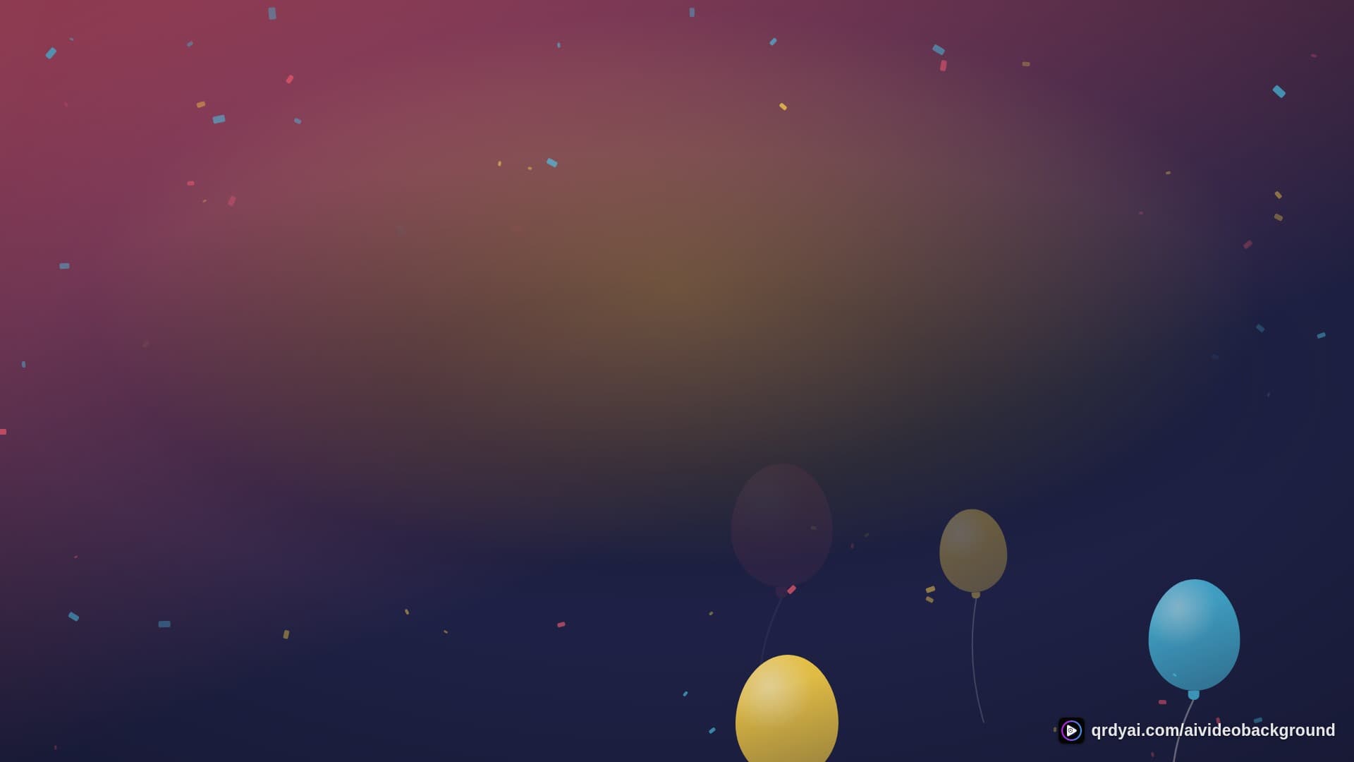 confetti party landscape loop video background preview