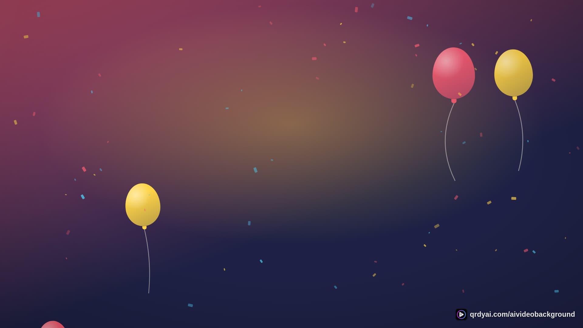 confetti party landscape loop video background preview